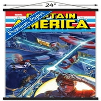 Marvel stripovi - zimski vojnik - kapetan Amerika: Sam Wilson # zidni poster sa drvenim magnetskim okvirom, 22.375 34