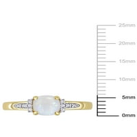 Carat T. G. W. Opal i dijamant-Accent 10kt prsten od žutog zlata