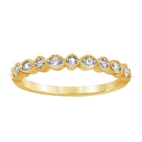 Brilliance ct dijamantski naglasak ženski vjenčani prsten u 14k žutom zlatu presvučenom Sterling srebrom