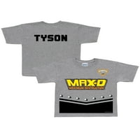 Personalizirana Majica Za Dječake Monster Jam Max-D Uniforma, Siva