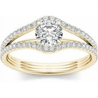 1-karatni TW Diamond Split Shank Classic 14kt zaručnički prsten od žutog zlata