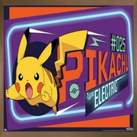 Pokémon - Neon Pikachu zidni poster, 22.375 34
