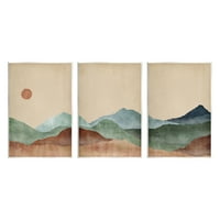 Stupell apstraktne planine pejzaž mjesec pejzažno slikarstvo zidna ploča Neuramljena Umjetnost Print zidna
