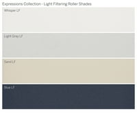 Kolekcija Prilagođenih Izraza, CordLess Light Filtering Roller Shade, Svijetlo Siva, 5 8 Širina 48 Dužina