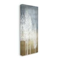 Stupell Industries visoka linija drveća gola Bijela stabla preko apstraktnog uzorka kabine slika Galerija-omotana