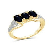 JewelersClub Sapphire Prsten Birthstone Nakit-2. Carat Sapphire 14k pozlaćeni srebrni prsten Nakit-prstenovi