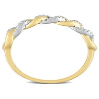 Carat TW Diamond 10kt Mini Link prsten od žutog zlata