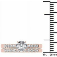 Carat T. W. Diamond Classic 10kt set Zaručničkog prstena od ružičastog zlata
