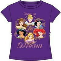 Disney Djevojke Princeza Usuđuju Da Sanjaju T-Shirt Ljubičasta