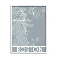 Stupell Industries Boston City Street Outline Urban Massachusetts transport Grid, 30, dizajn Daphne Polselli