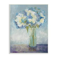 Stupell Industries lijepe bijele plave hortenzije cvjetni buket slika Neuramljena Umjetnost Print Wall Art,