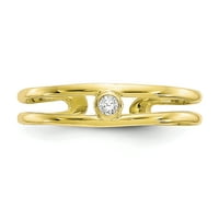 Primalni zlatni karatski žuto zlato kubični zirkonijski prsten