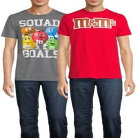 & M's muški Logo Squad grafičke majice sa kratkim rukavima, 2 pakovanja