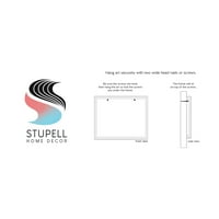 Stupell Industries moderni apstraktni cvjetni oblici slikarstvo bijeli uokvireni umjetnički Print zidna umjetnost,