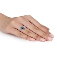 Carat T. W. crno-bijeli dijamant 10kt bijeli Zlatni starinski zaručnički prsten