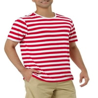 Jedinstvena ponuda Muška posada vrat Allover prugasta kratka rukava T Shirt ljeto