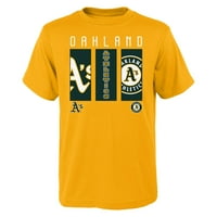 Omladinski Zlatni Oakland Athletics Logo T-Shirt