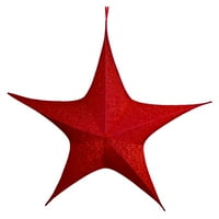 44 Crvena cistela sklopiva božićna zvezda na otvorenom ukras