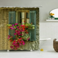 3D idilično cvijeće zastori za tuširanje stara zidna kupaonica zavjesa vodootporna ukras krpe 180 * sa zavjesom