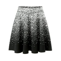 Yinguo ženske klasične dnevne elegantne casual mini suknje elastična struka suknja xl