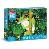 Melissa & Doug Crveno oči drvo žaba slagalica