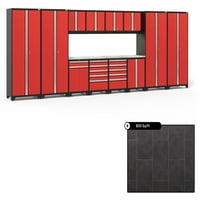 Nedavni proizvodi PRO serije Crveni set ormara, teški sistem za pohranu od 18 metara čelične garaže, uključuje