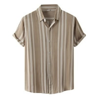 polo majice za muškarce muško ljetno casual prugasto košulje s kratkim rukavima odvojite košulju na ovratniku