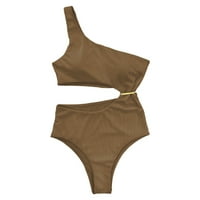 Ženski kupaći kostimi Bikini Solid Coloned Coust koruit s kupaćem kostimu za kupaći kostim