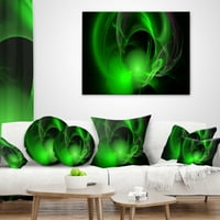 Designart zelena Galaktička maglina na crnoj-apstraktni jastuk za bacanje - 18x18