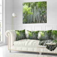 Dizajdbal gusta bambusova šuma Japana - Jastuk za bacanje šuma - 18x18