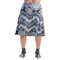 Komforna Odjeća Midi suknja sa elastičnim strukom za ženski Print