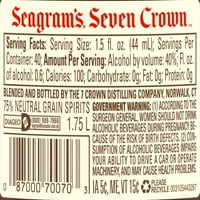 Seagram's Crown American Blended Whisky, 1. L, 40% ABV