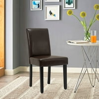 NeuType Set trpezarijske stolice moderna kuhinjska bočna stolica sa drvenim nogama braon