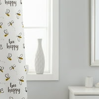 Kupatilo Bliss bee Happy dizajn Bijela PEVA zavjesa za tuširanje, 70 72