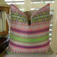 Fuchsia Stripes ručno izrađeni jastuk za bacanje