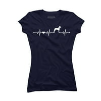 Great Dane Heartbeat - Cool Funny Lover Lover Poklon Juniors Purple Graphic Tee - Dizajn ljudi L