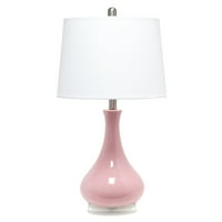 Kućna ukrasna keramička stolna lampa u obliku suza - ružičasta ružičasta