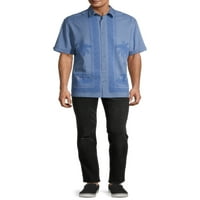 Caf Luna Muška kratka rukava štampana tropska tkana košulja