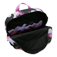Wonder Nation Kids 17 laptop ruksak i ručak tote Set, 4 komada, Magical Meadows Print Black Soot
