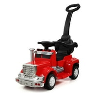 Hommoo 3-in auto za vožnju za djecu, 6v Dječija kolica poklon za Auto od stopala do poda, Crvena