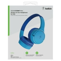 Belkin SOUNDFORM Mini bežične Bluetooth slušalice na uhu za djecu, plave