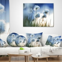 Designart prelijepo polarno bijelo cvijeće - jastuk za bacanje cvijeća-16x16