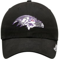 Ženski crni Baltimore Ravens tim boja sjaj podesivi šešir-OSFA