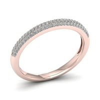 1 4CT TDW Diamond 10k vjenčani prsten od ružičastog zlata