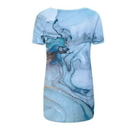 Fanxing Womens Petal rukave Ležerne majice Shiring Lable Fit košulje Ljetni tee za nošenje sa gamašima