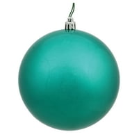 Vickerman 6 Teal Glitter Ball Ornament, po kesi