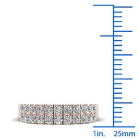 3 4CT TDW Diamond 10k vjenčani prsten od ružičastog zlata