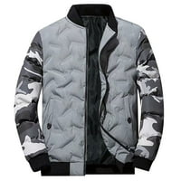Zimski kaputi za muškarce Muška modna jesen i zimska pamučna odjeća dvostruki džepni džepni patentni zatvarač,