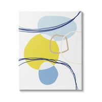 Stupell Industries Moderna plava žuta oblika apstrakcija Uzeti Sun, 40, dizajn urbane epifany