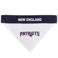 Kućni ljubimci prvi NFL New England Patriots Dog Bandana - Licencirani, Reverzibilni kućni ljubimci Bandana